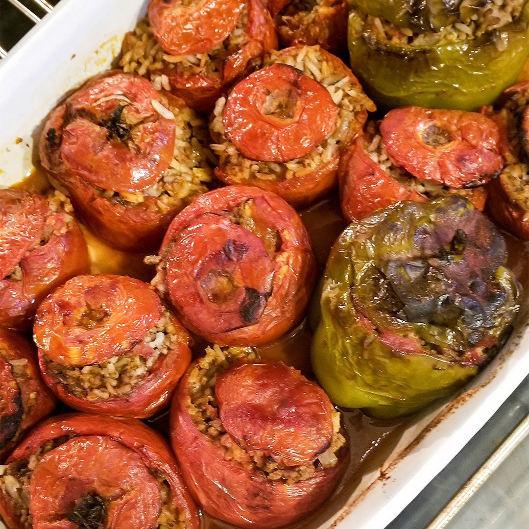 Yemista Greek Stuffed Tomatoes Peppers Heart Healthy Greek