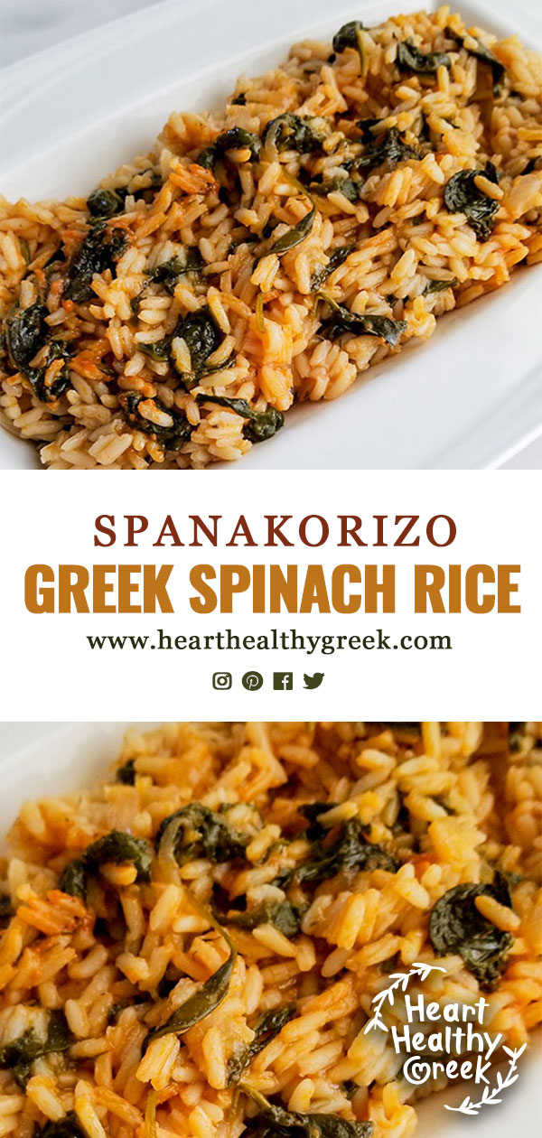 Spanakorizo (greek Spinach & Rice) - Heart Healthy Greek