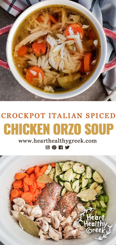 Crock Pot Italian Spiced Chicken Orzo Soup - Heart Healthy ...