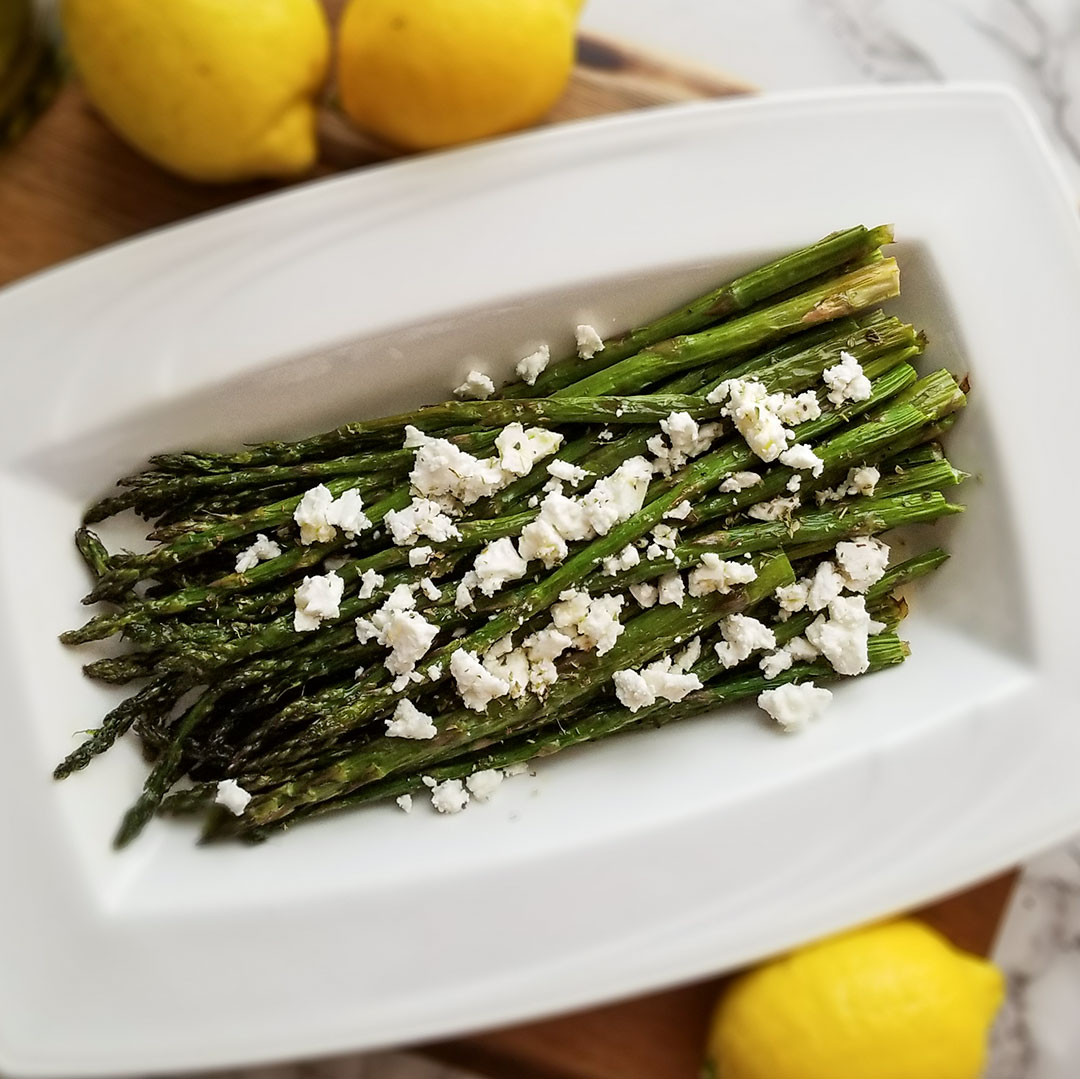 Roasted Asparagus With Feta