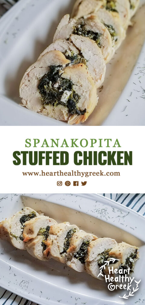 Spanakopita Stuffed Chicken - Heart Healthy Greek