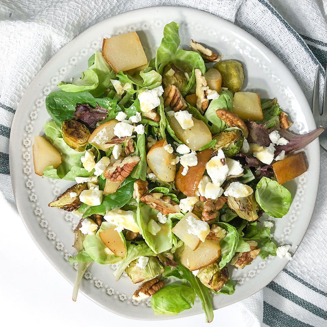 Brussels Sprout & Pear Salad