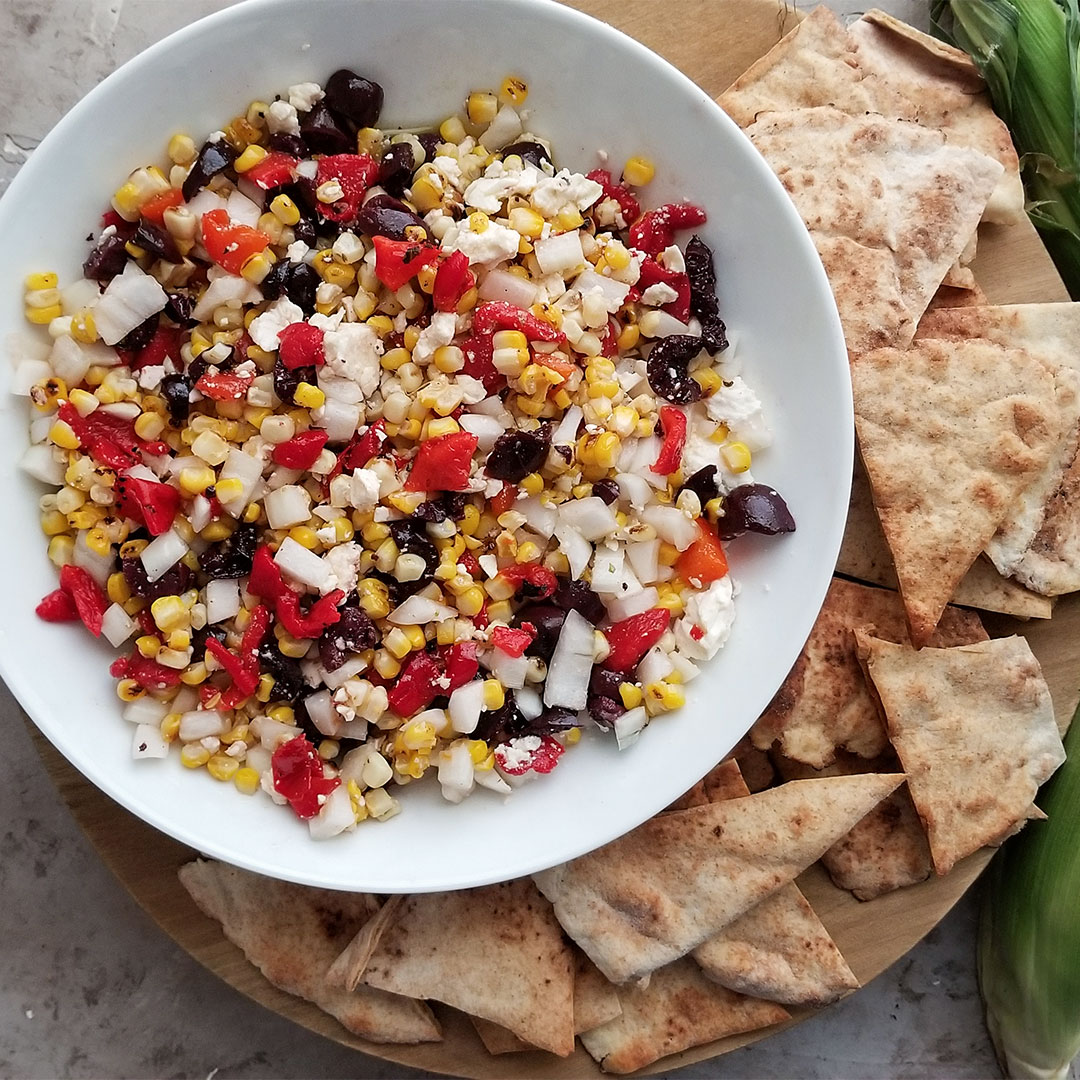 Grilled Greek Corn Salsa