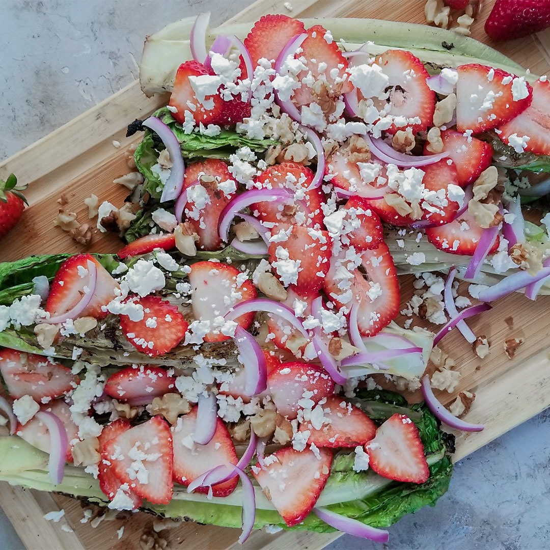 Grilled Romaine Strawberry Salad