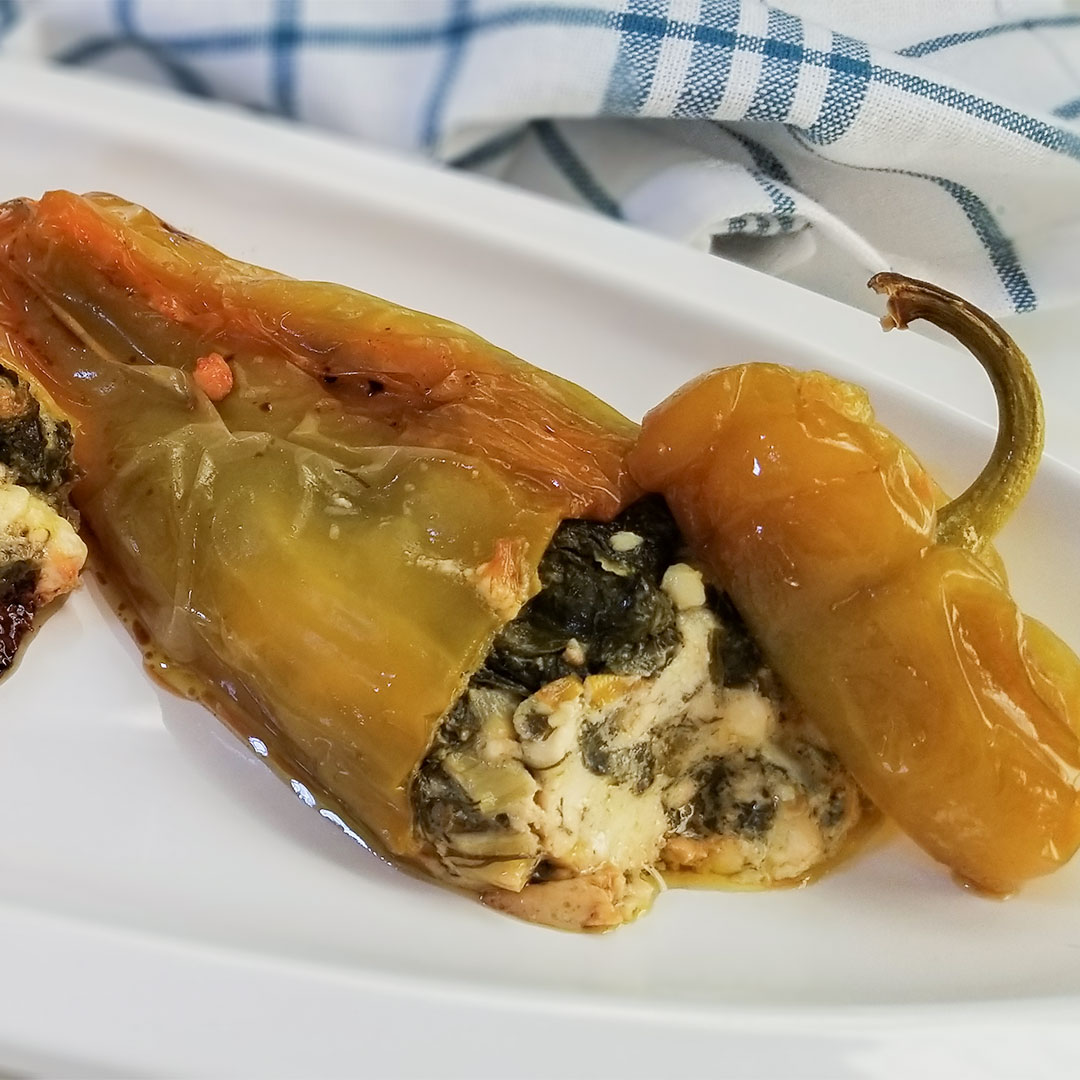 Spanakopita Stuffed Peppers