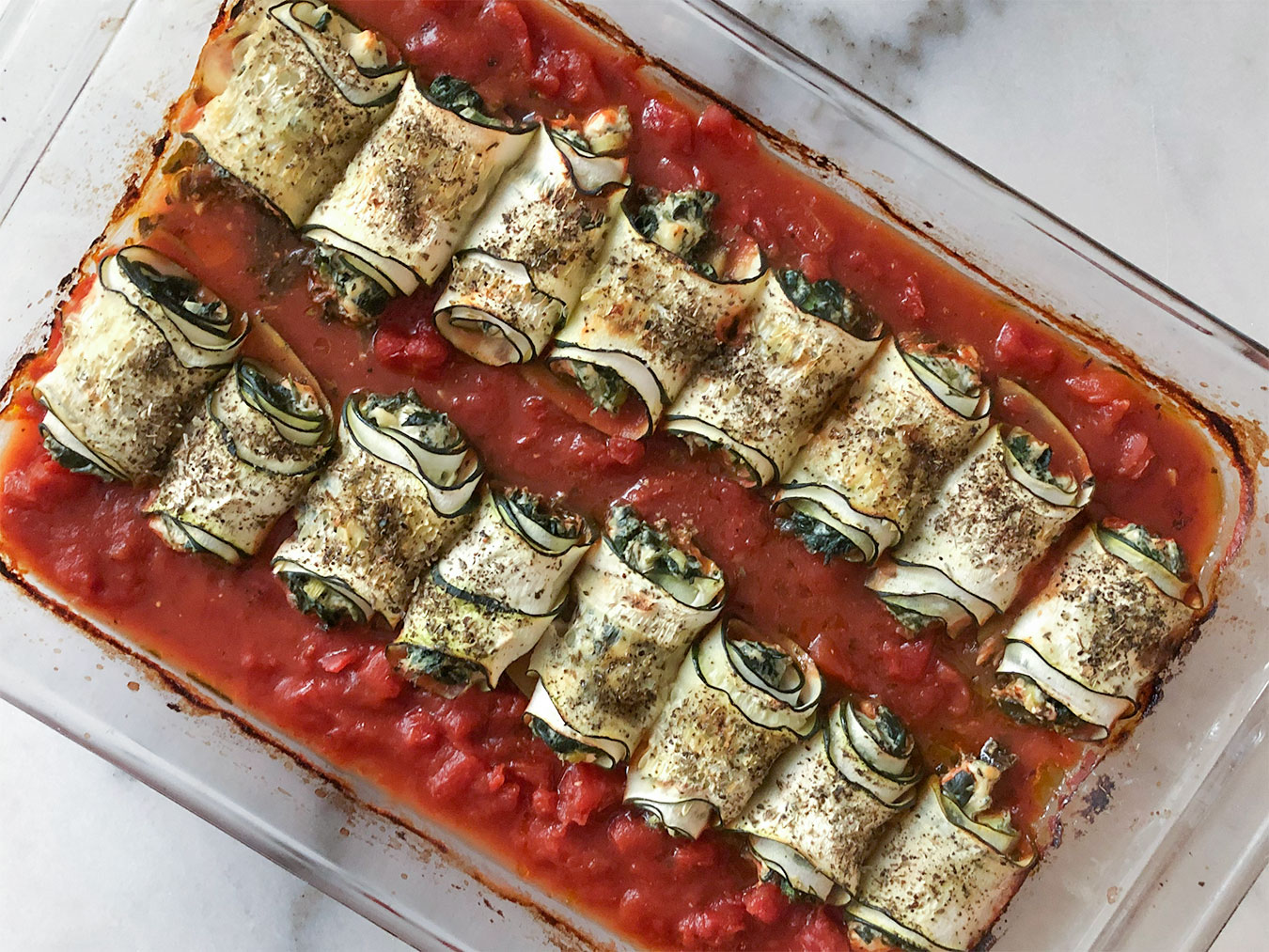 Spanakopita Stuffed Zucchini Roll-Ups - Heart Healthy Greek