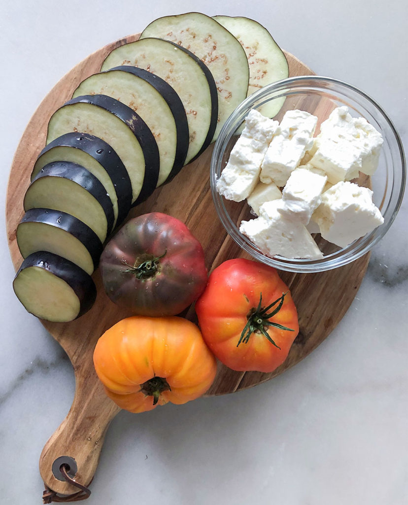 Baked Eggplant Caprese ingredients