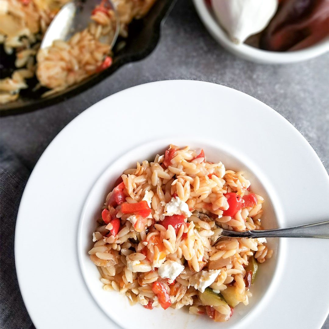 Baked Orzo With Vegetables