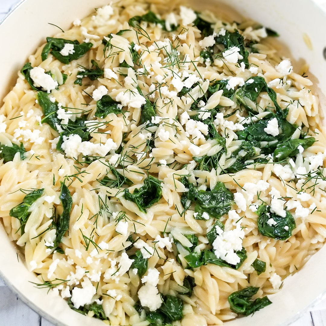 Mediterranean Orzo With Swiss Chard