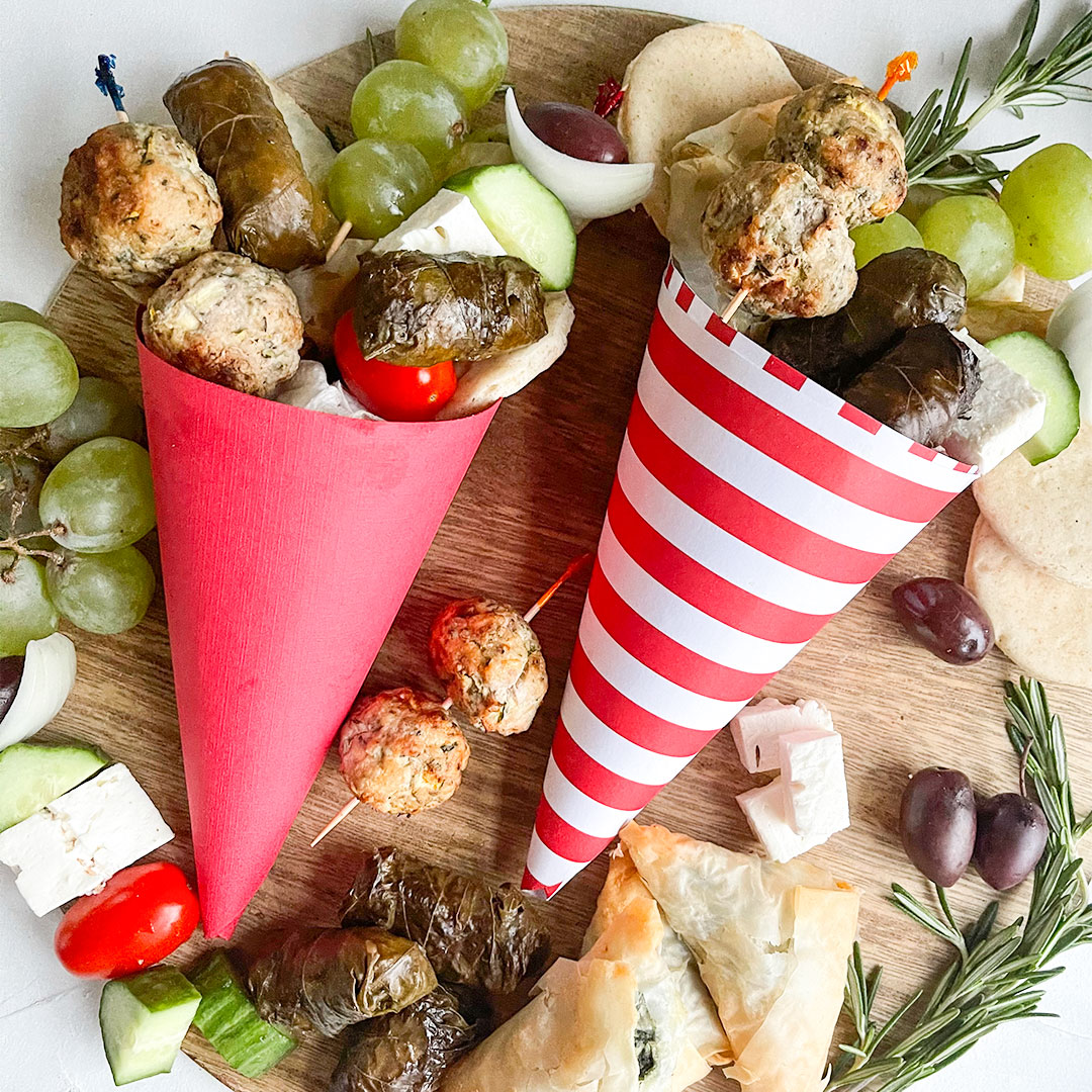 Mediterranean Charcuterie Cones