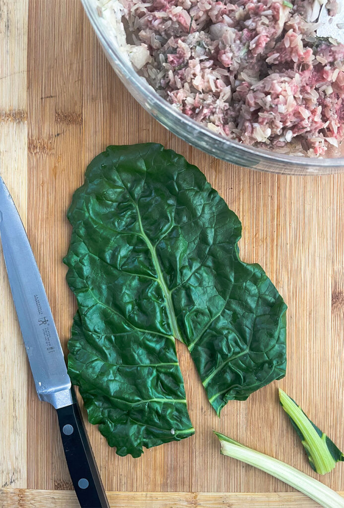 Stuffed Swiss Chard In Avgolemono Sauce Heart Healthy Greek