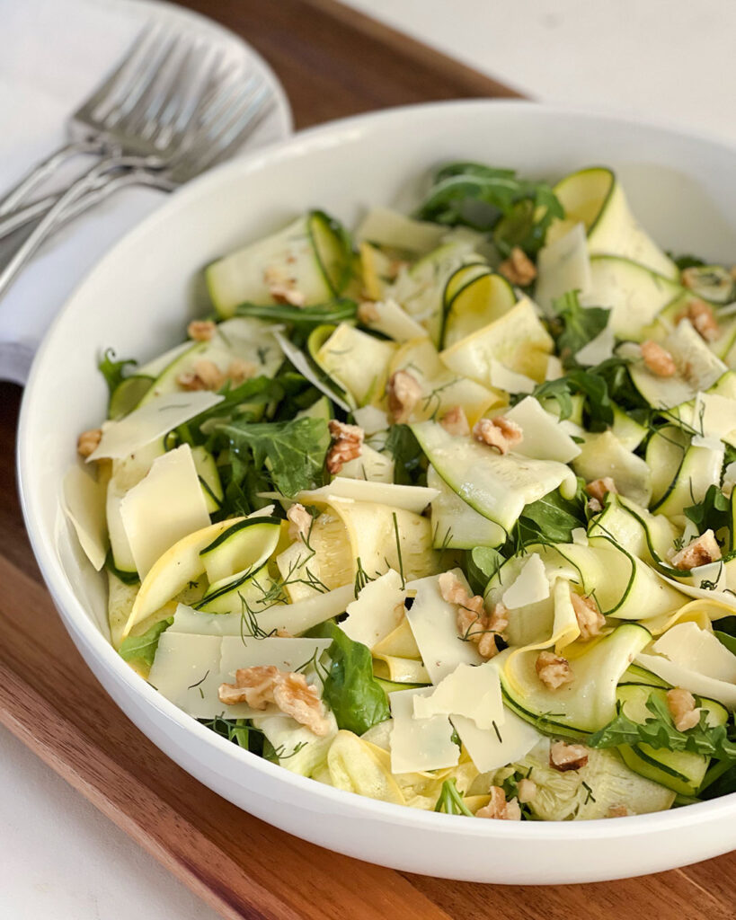 Zucchini Ribbons Salad - It's a Veg World After All®